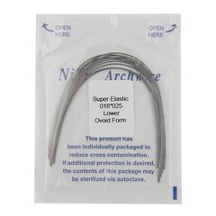 US 100PCS Orthodontic Niti Arch Wire Super Elactic Ovoid Form Round Rectangular