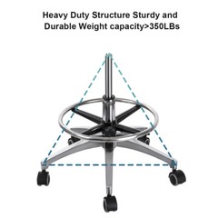US Adjustable Stool Doctor Chair Hydraulic Rolling for Dental Massage Salon Spa