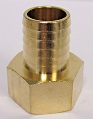 NEW BRASS 1 IN. FNPT X HOSE BARB STRAIGHT FITTING FOR 1 IN. ID HOSE NIB