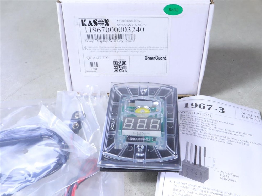 KASON 1967-3 Dual Temperature Digital Display w/Switch 11967000003240