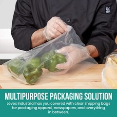 Multiple Sizes Clear Poly Bags 2-Mil Flat Open Top Plastic Packaging Packing
