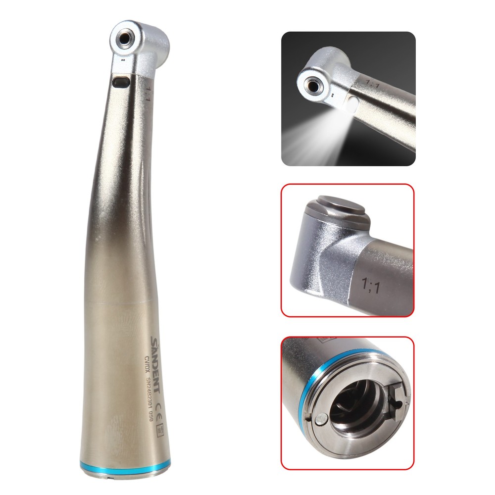 Dental Contra angle LED Fiber Optic Contra Angle Handpiece 1:5 /1:1/ 20:1 Ratio