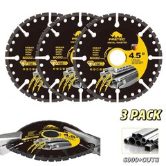 4.5″Diamond Cut Off Wheel 3Pack,Metal Cutting Disc 4-1/2″x7/8″ for Angle Grinder