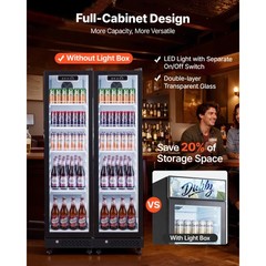 Uimoso Commercial Upright Beverage Cooler with 6.9 Cu.Ft Capacity