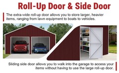 33′ x 25′ x 14′ Metal Car Garage/Outdoor Storage Shed/Heavy-Duty Steel Barn