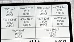 one 400V Electrolytic Capacitor from the LIST BELLOW: 1.0uF ….100.0uF