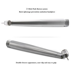 Dental 45° Angle Degree LED Light push button head optic fiber handpiece 2H USA