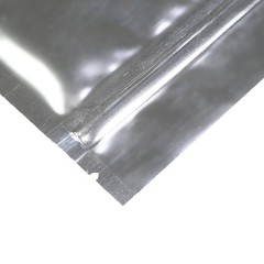 100/500 Glossy Silver Smell Proof Mylar Foil Bags Resealable Zipper Seal Pouch