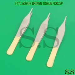 3 T/C GRADE ADSON BROWN TISSUE FORCEP 4.75″ WITH TUNGSTEN CARBIDE INSERT