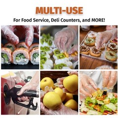 500 BPA Free Disposable Gloves Poly PE LDPE Plastic for Kitchen Food Handlin…