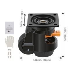 VEVOR Leveling Casters Adjustable Nylon Plate Mounted Caster 2200 lbs Set of 4