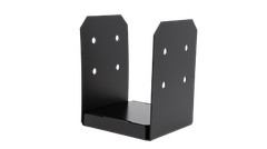 4PACK 8×8 Post Base Bracket for Pergola, Black Powder Coated Steel with Standoff