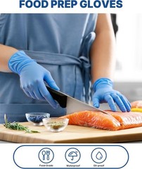 Vinyl Synthetic Exam Gloves, 4 Mil, Latex Free Disposable Gloves for Medical