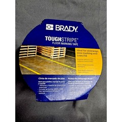 Brady 132432 ToughStripe Floor Marking Tape Red Yellow Non-Abrasive 4″ X 100′