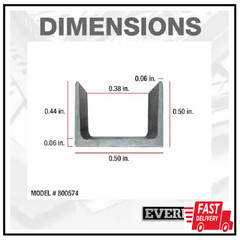 3/8 In. Wide (Inside) X 8 Ft. Aluminum Trim Channel