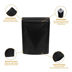 Multi-Color & Sizes Matte Two Sided High Quality Foil Stand up Zip Lock Bag M