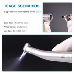 Dental Electric Handpiece Contra Angle E-Type Optic Fiber X95L/X65L/X25L/X15L