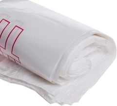 100 Count Thank You Shopping Bags – 11.5″ x 6.25″ | Durable White Plastic
