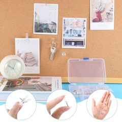 200 Pieces Push Pins Set 5 Types Clear Thumb Tacks Push Pins for Wall Cork Bo…