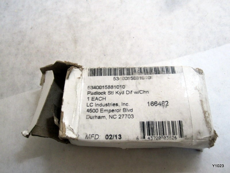 5340015881010 5/16 in Shackle Dia, 1 in x 2 in x 3/4 in Padlock New