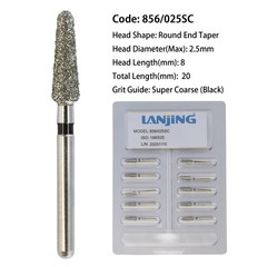 Dental Burs Diamond FG Round End Taper Cylinder High Speed Friction Grip 850 856