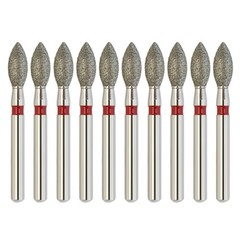 Dental Diamond Football Burs Friction Grip Fine Grit Red High Speed FG 368/023F
