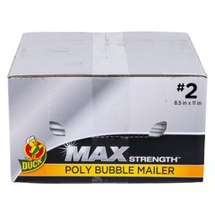 Duck Max 2 Poly Bubble Mailer White 8.5 Inch X 11 Inch 25 Pack