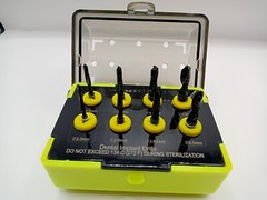 German Dental Implant Drills Kit 8 Pcs Set Titanium Coated Black Surgical Tools