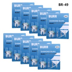 100pcs Dental Diamond Burs Ball Round BR-49 For High Speed Handpiece 5 pcs/pack