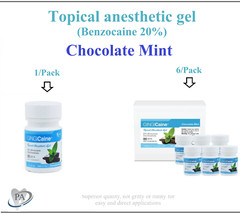 Dental Gingicaine Topical Gel Mint Julep, Bing Cherry, Banana, 1 oz Exp: 02/2029