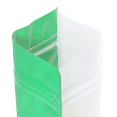 100 Colored Food Safe Plastic Resealable Pouch Stand Up Bags with Frosted Window