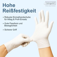 Bingold Disposable Gloves Nitrile 35PLUS, White M Box Cleaning Gloves Gloves
