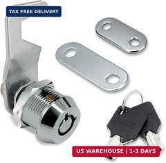 US General 5/8 Inch Black Toolbox Lock Replacement, Keyed Alike Cabinet Cam