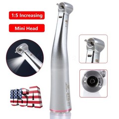 Dental Electric Handpiece 1:5 Increasing Fiber Optic Contra Angle Mini Head YBB