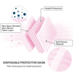 [50/100 PCS] Face Mask Disposable Non Medical Surgical 3-Ply Earloop Mouth Cover