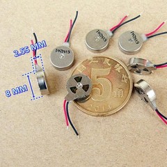 5pcs DC 3V 8mm Phone Button-Coin Flat Micro Vibrating Vibration Brushless Motor