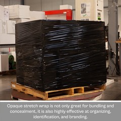 4 Rolls 18″x1000′ Cast Packing Stretch Film Shrink Hand Wrap (120 Ga) Dark Black
