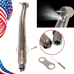 SANDENT Dental Fiber Optic LED High Speed Handpiece fit w/ NSK 6 Hole Coupler ty