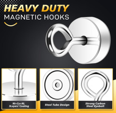 Fishing Magnets strong set kit large seper Neodymium Magnet n52 150 lbs 4 pack
