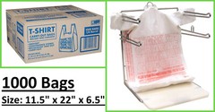 T-Shirt Thank You Plastic Grocery Store Shopping Carry Out Bag 1000ct Recyclable