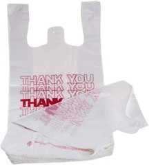 Bulk 100 Pack Reusable Plastic Bags – Stylish ‘Thank You’ Print for Any Occasion