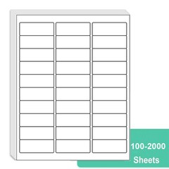 1″x2 5/8″ Address Shipping Labels Blank Mailing Stickers 30 Up for Laser/Inkjet