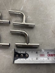 Q-(4) FOOD GRADE STAINLESS STEEL 3/8″ BARB Y HOSE FITTING ADAPTERS SPLICERS