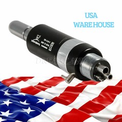 10 Sets Dental Air Motor 4Hole E-type + Low Speed Contra Angle Black fit 2.35mm