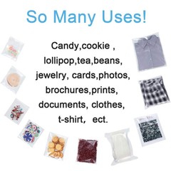 Clear Resealable Poly Bags Self Adhesive Seal Plastic OPP Cellophane Transparent