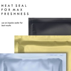 100 Flat Translucent/Black Mylar QuickQlick™Bags w/Hang Hole in Variety of Sizes
