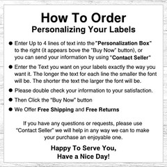 60 Return Address Labels Personalized Printed 3/4 x 2 1/4 Floral Mailbox