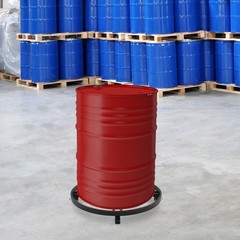 25In 55Gal Drum Dolly Heavy Duty Barrel Cart 440lbs w/ Cross Braces& Wheels