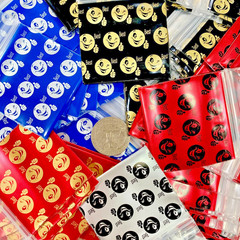 BaggiesSince1987- 2020 ZipSeal Bags Metallic P 50 DESIGN Mix 100PCS, 👀Details🔽