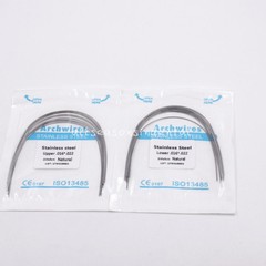 10 Pcs/Pack Dental Orthodontic Stainless Steel Arch Wires Rectangular Natural